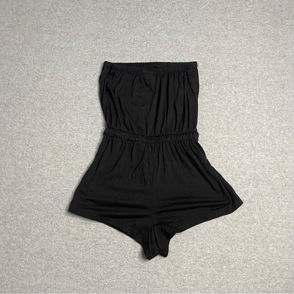 Mossimo Romper Womens XS Solid Black Strapless From Target Adult - Picture 11 of 11